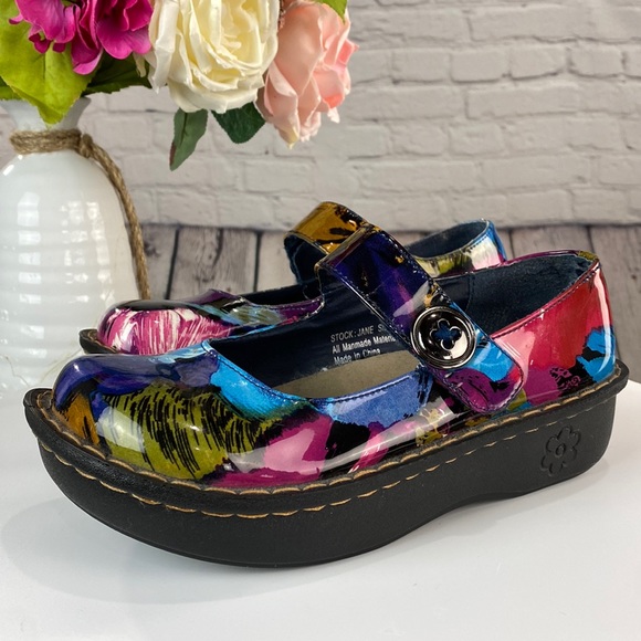 Savvy Shoes - SAVVY Multicolored Floral Slip Resistant Mary Jane Flats